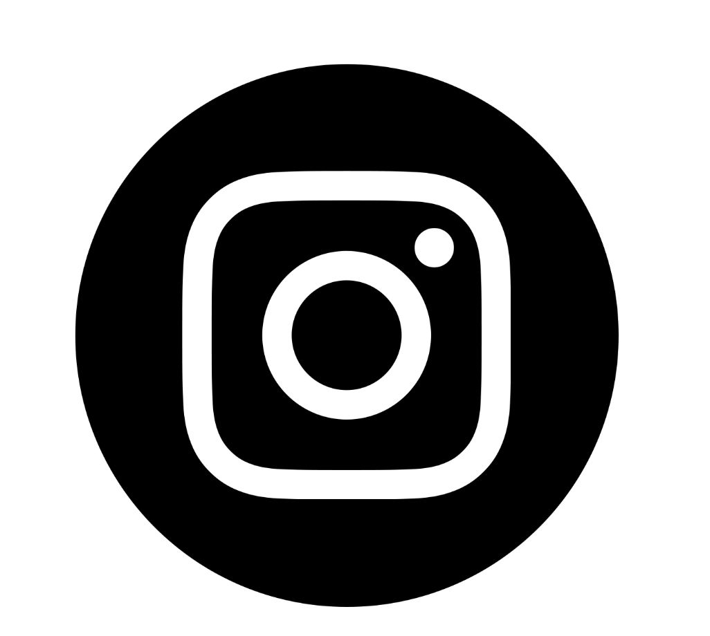 Instagram logo icon in black and white